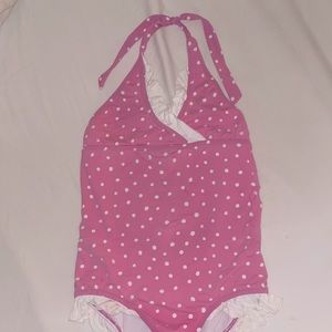 Garnet Hill Kids dotted one-piece swimsuit, 10